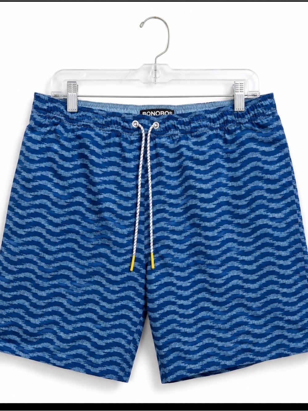 Bonobos Blue Wave Pattern Swim Trunks Board shorts.